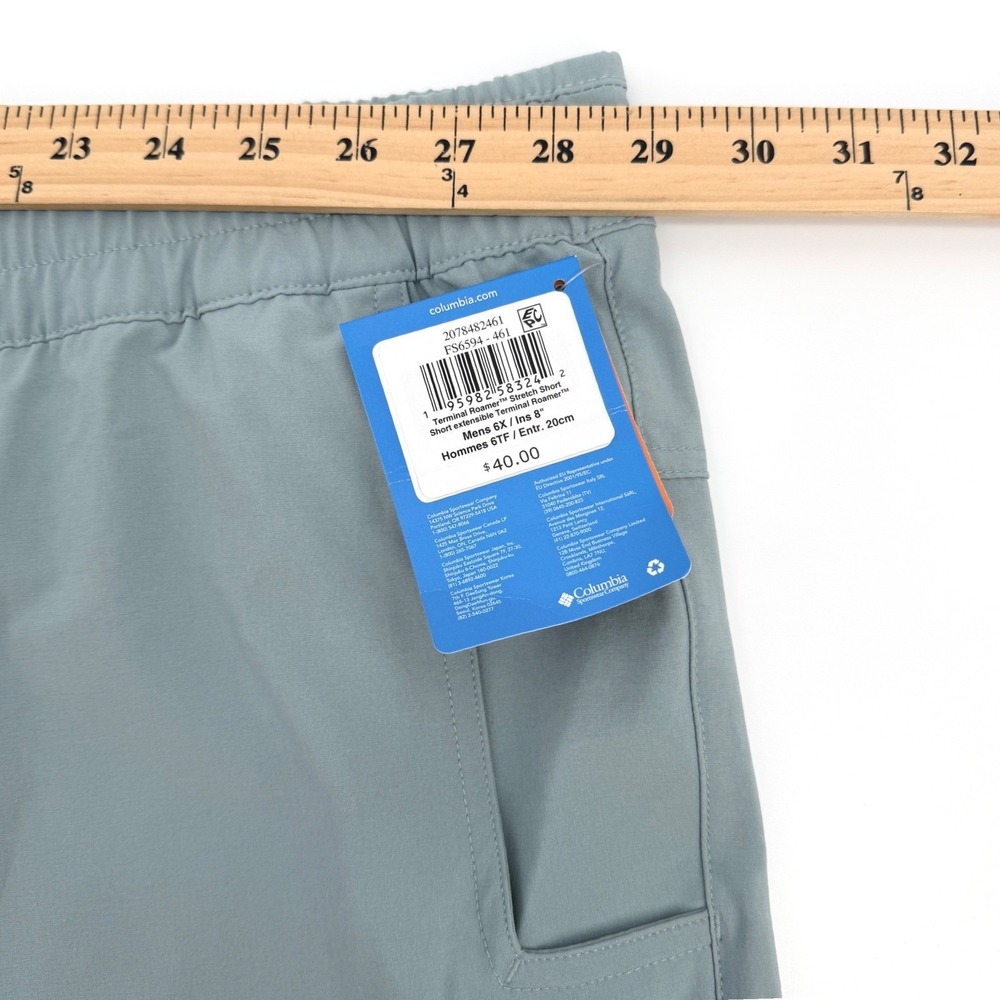 Columbia PFG Shorts Mens 6X Crushed Blue Omni-Shade Performance Fishing Gear NEW - Picture 10 of 14
